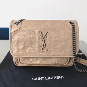 YSL baby Niki crinkled leather bag